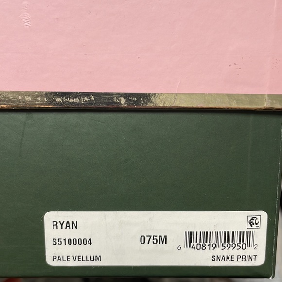 Kate Spade | Ryan Snake Print Mules Women’s Heel 2.2” Pale Vellum Size 7.5 NWB - Picture 6 of 7